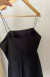 Vestido mídi decote reto alças finas Preto na internet