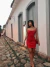 Imagem do Vestido básico vermelho sem transparência