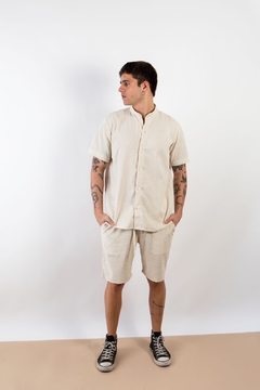 BERMUDA + CAMISA Conjunto Ibiza Corto Lino Rigido en internet