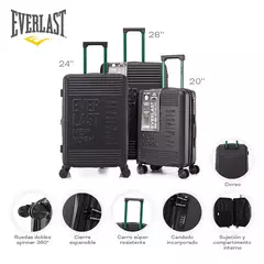 3 valijas EVERLAST , set 20" / 24" / 28"