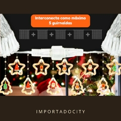 3x1 Cortina Personalizable + luces en hilo + luces estrella - importadocity