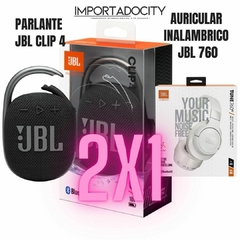 2X1 JBL PARLANTE CLIP 4 + AURICULARES 760