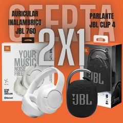 2X1 JBL PARLANTE CLIP 4 + AURICULARES 760 en internet