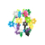Brinquedo Montar Infantil Coloridos Flocos Flores Encaixar - ERC Variedades