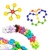 Brinquedo Montar Infantil Coloridos Flocos Flores Encaixar