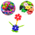 Brinquedo Montar Infantil Coloridos Flocos Flores Encaixar na internet