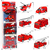 Carrinhos Brinquedo Conjunto 6 Un Miniaturas Helicóptero