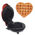 Mini Máquina De Assar Forma Elétrica Retro Waffle Coração 220V Cor:Preto