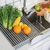 Escorredor de Pia Dobravel Portatil Aço Inox 37x35cm na internet