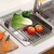 Escorredor de Pia Dobravel Portatil Aço Inox 37x35cm - loja online