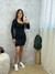Vestido Canelado Manga Longa com Decote Franzido na internet