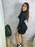 Vestido Curto com Gola Alta e Manga Longa - loja online