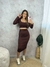 Conjunto Feminino Cropped + Saia Midi - comprar online