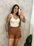 Corset Estruturado em Couro Eco