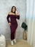 Vestido Midi Canelado com Manga Longa e Abertura Lateral