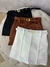 Short Saia com Cinto Fivela Dourada