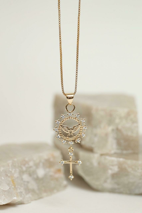 Colar Mandala Divino + Cruz - comprar online