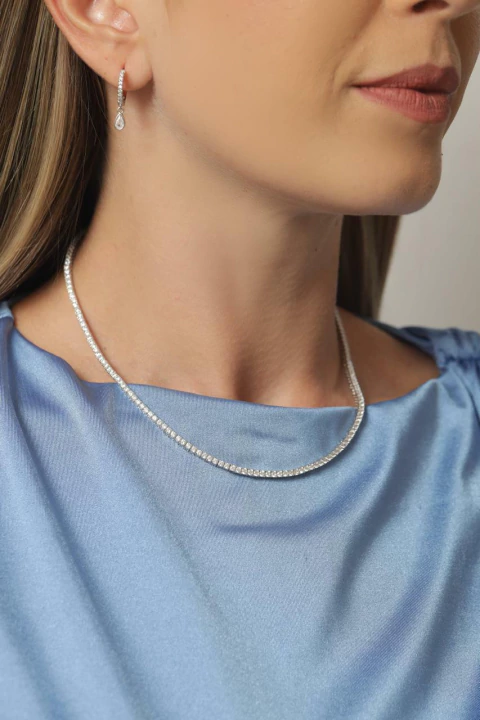 Brinco Argola Gota Prata925