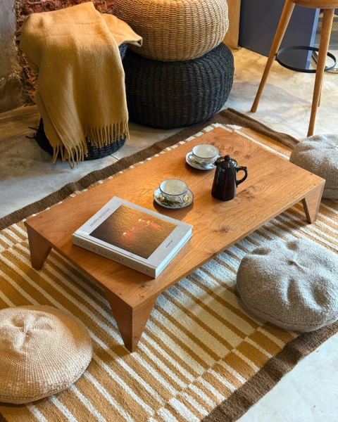 Mesa baja Tatami madera maciza