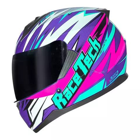 Capacete Race Tech Sector Electro Roxo/Rosa - comprar online