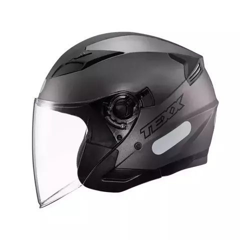 Capacete Aberto Unissex Texx Ugello Solido Chumbo Fosco (Viseira Solar) - comprar online