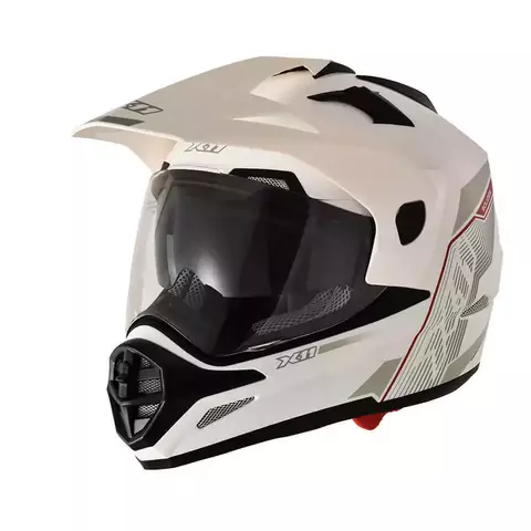 Capacete Trilha X11 Crossover Solides Branco (Viseira Solar) - comprar online