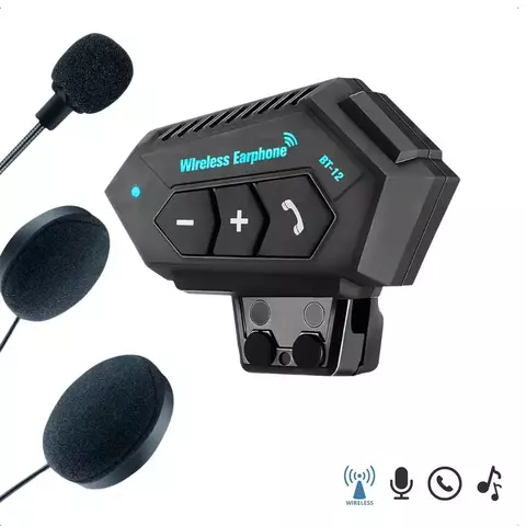 Headset BT12 p/ Capacete (Wireless 4.2 e Bluetooth) - comprar online