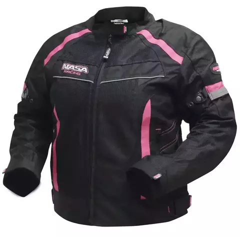 Jaqueta Nasa Race Way Preta/Rosa (Impermeável) - comprar online