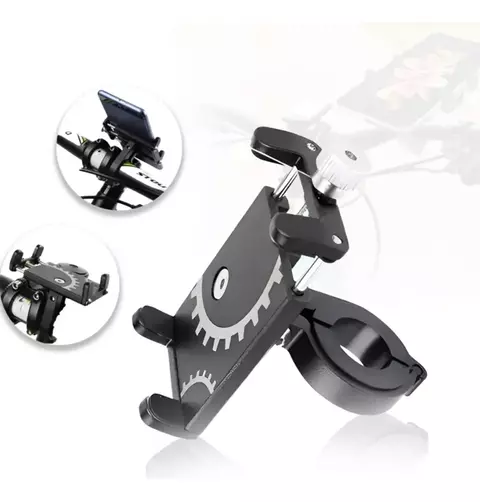 Suporte Celular Alumínio Bike Moto c/ Regulagem (Universal)