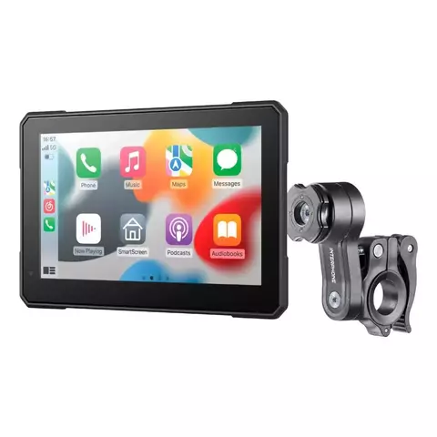 Tela Multimidia Portatil Moto Ridesync70E (Carplay e Android Auto) + Fixador de Guidão - Interphone - comprar online