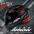 Capacete ASX City Arrow Preto Grafite Vermelho Brilhoso