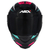 Capacete ASX Eagle Street Preto Tiffany Rosa Brilhoso - BMOTOS
