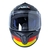 Imagem do Capacete ASX Draken Pilot Preto Vermelho Amarelo Fosco