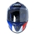 Imagem do Capacete ASX Draken Pilot Azul Branco Vermelho Brilhoso