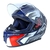 Capacete ASX Draken Pilot Azul Branco Vermelho Brilhoso - comprar online