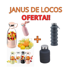 MINI LICUADORA PORTATIL + BOTELLA PLEGABLE DE REGALO