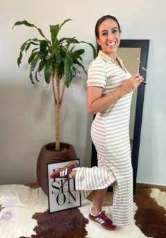 Vestido Denise polo listrado - conforto e versatilidade! - comprar online