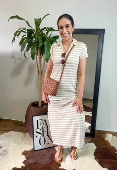 Vestido Denise polo listrado - conforto e versatilidade! - loja online