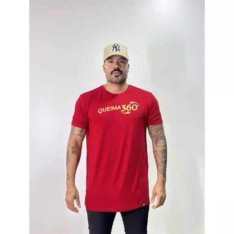CAMISETA MASCULINA VERMELHA QUEIMA 360