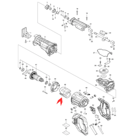 Estator Serra Sabre JR3051T Makita 127 Volts