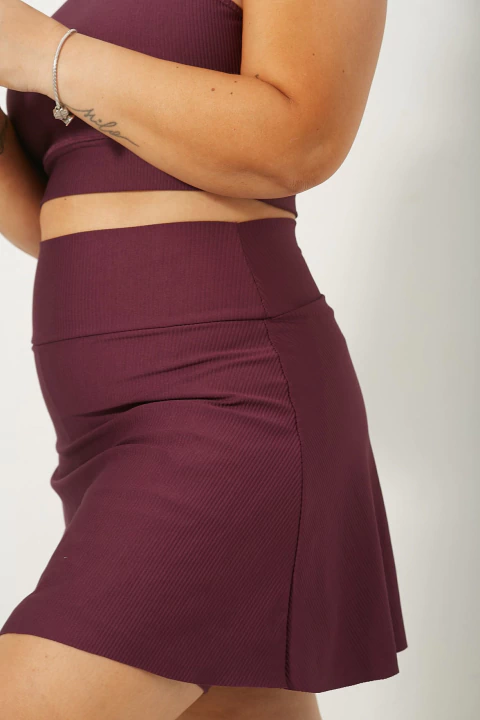 POLLERA SHORT MORLEY CIRUELA