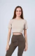 REME CROP LYCRA BEIGE - comprar online