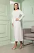Vestido Midi Malha Diagonal Austrália | Manga Longa com Fenda nas Costas | Listra Cinza - Pannu - Moda Comfy