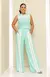 Conjunto Calça Pantalona Bicolor e Blusa Cavada - Verde Fascinio - comprar online