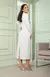 Vestido Midi Malha Diagonal Austrália | Manga Longa com Fenda nas Costas | Listra Cinza na internet