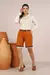 Conjunto Blusa Visco Lady e Bermuda Moletinho Premium - Bege Orvalho - comprar online