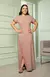 Vestido Moletom Maxi Confort | Ritilínea Lateral e Modelagem Comfy - Bege Sépia - loja online