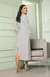 Vestido Midi Malha Diagonal Austrália | Manga Longa com Fenda nas Costas | Listra Preta na internet