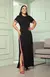 Vestido Moletom Maxi Confort | Ritilínea Lateral e Modelagem Comfy - Preto - loja online