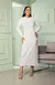 Vestido Midi Malha Diagonal Austrália | Manga Longa com Fenda nas Costas | Listra Cinza - comprar online